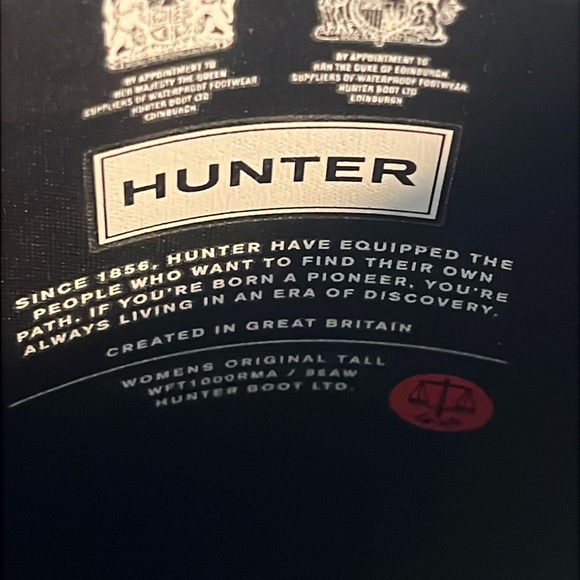 Hunter Original Tall Boots Black Matte Size 9 LIKE NEW - Picture 14 of 16